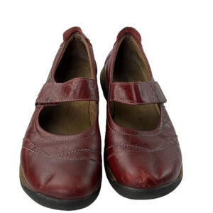 Romika leather wine mary jane  shoes